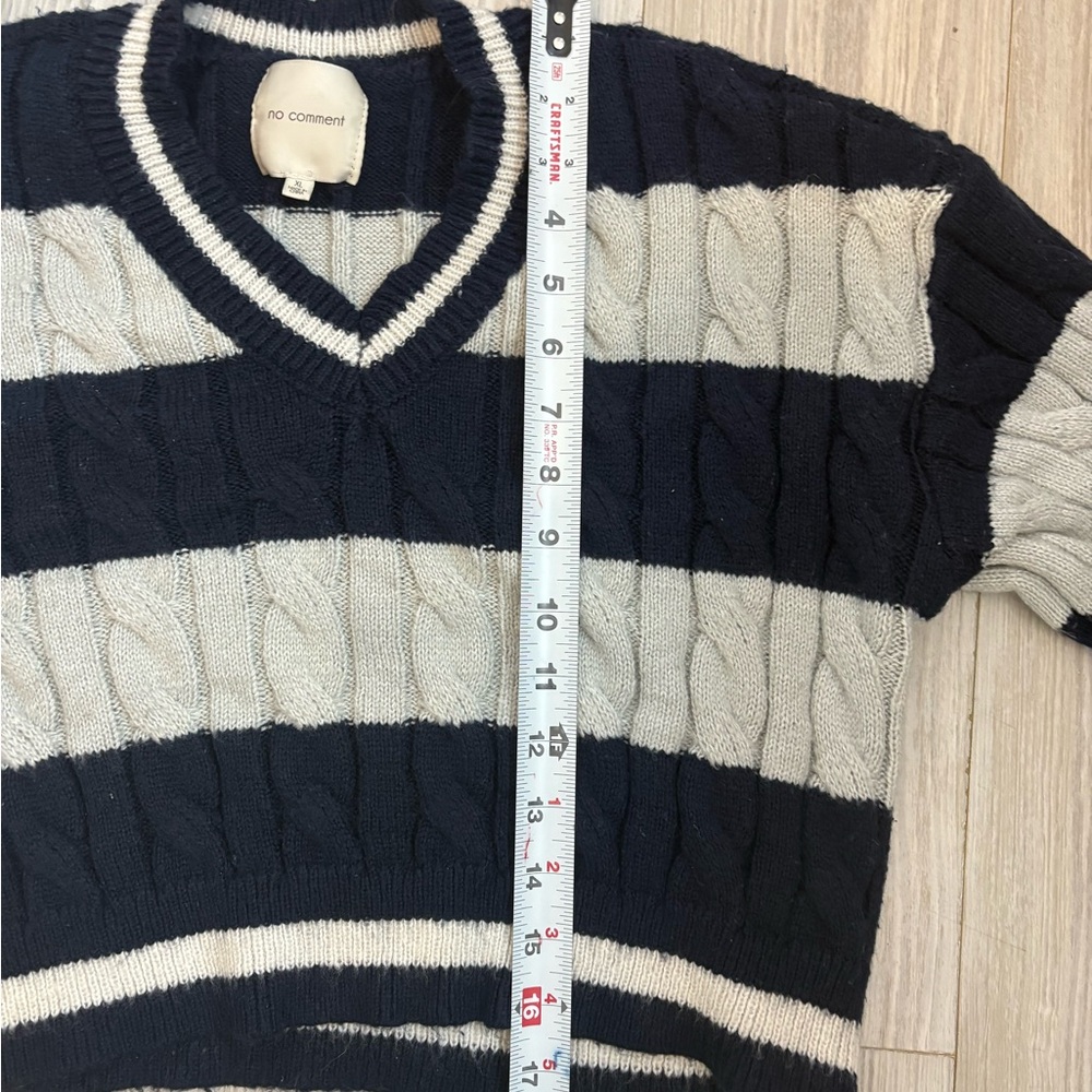 Striped V-Neck Sweater - Picture 3 of 3